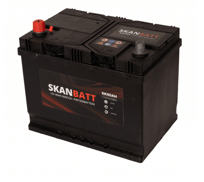 Hovedbilde SKANBATT Fritidsbatteri 12V 80AH 600CCA