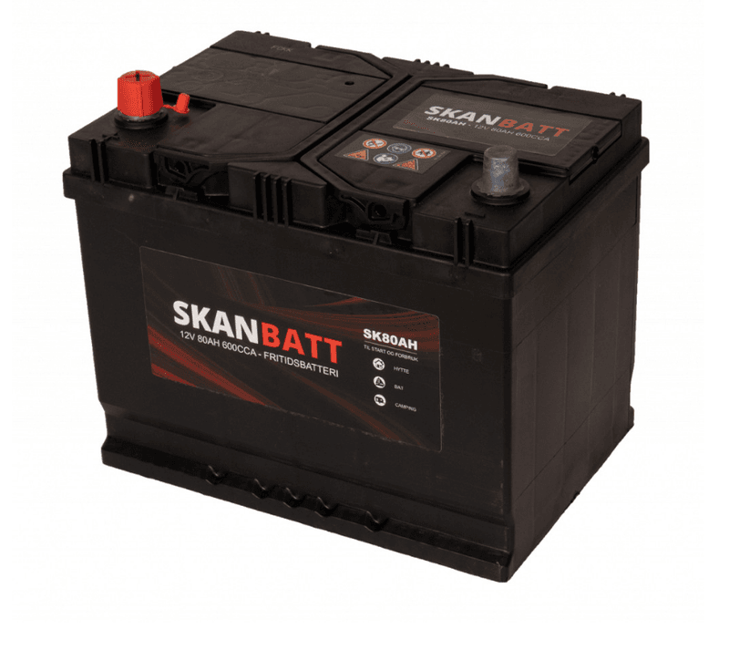 SKANBATT Fritidsbatteri 12V 80AH 600CCA