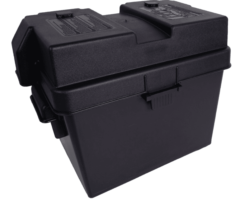  Batterikasse 280x200x215mm (innvendig) plast liten