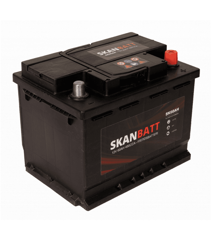 SKANBATT Fritidsbatteri 12V 60AH 480CCA
