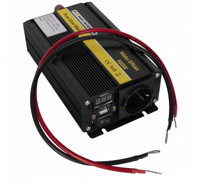 Hovedbilde POWER Inverter 12V 500W (1000W) Ren Sinus