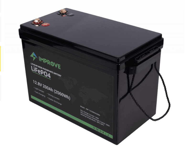 IMPROVE Lithium Batteri 12V 200Ah (LiFePO4) BMS 200A