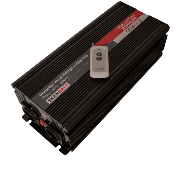 Hovedbilde SKANBATT Inverter 12V 2000W Ren Sinus med ...