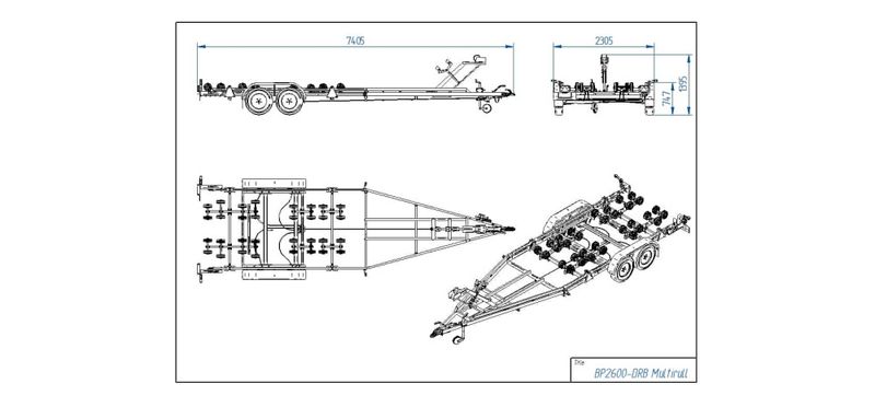 Tiki Båthenger BP2600-DRB Multiroller