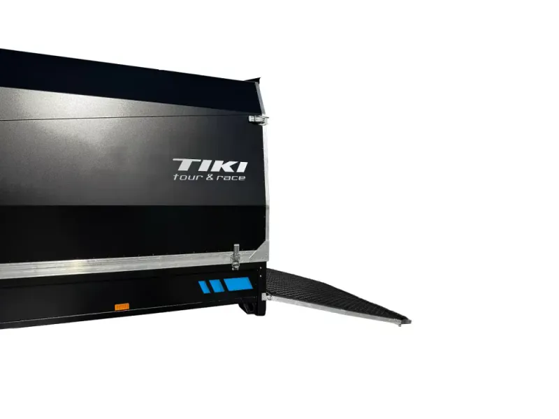 Tiki ATV/Snøscooter-hengerCP430-LB Tour & Race BLACK DUPLEX med rampe og aluminiumslokk