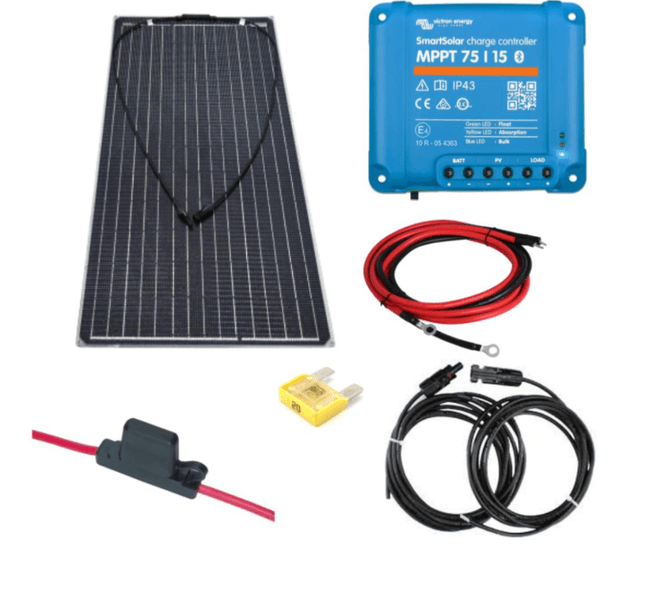 Hovedbilde SKANBATT Solcellepakke 12V Båt Fleksibel 110W ...